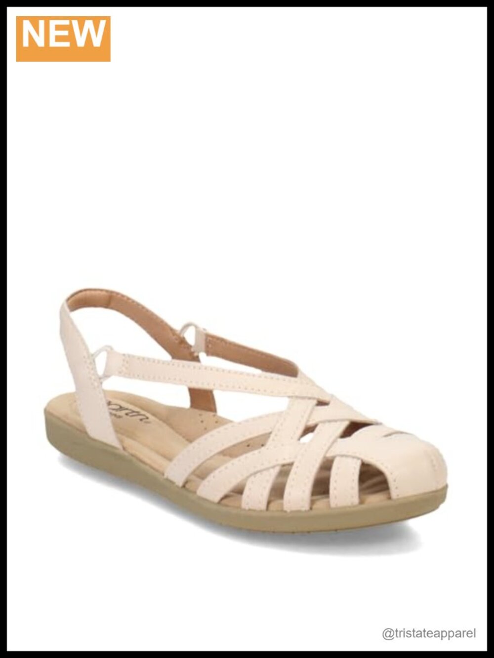Leather Flat Sandals with Ankle Strap Cushioned Comfort Walking